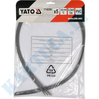 Plastic welding tape | polyvinyl chloride (PVC) | 2.5X5 mm | 5х1m / 5 pcs. (YT-82306)