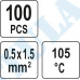 Termo gilzių / movų rinkinys | su alavu | 0,5-1,5 mm2 | 100 vnt. (YT-81452)
