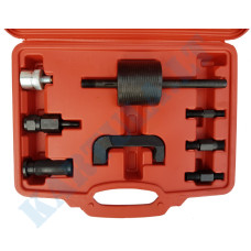 Diesel injector remove Kit with Reverse Hammer and Adapters | 8 pcs. (XC8717)