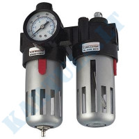 Air filter/lubricator with pressure regulator and manometer | 1/2" (LG-06-12)