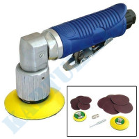 Angle Air Grinder / Orbital Polisher | 50mm+70mm soles | 10 pcs. leaves (AS2031)