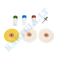 Polishing and cleaning kit | discs, paste and connectors | 7 pcs. (CP07)