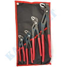 Set of plumbing pliers with locking button | 175/240/300/400 mm | 4 pcs. (WP500)