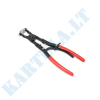 Pliers for cooling hose clamps straight with fixation