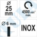 Šepetys teptuko tipo su kotu | nerūdijantis plienas | INOX | 25 mm (YT-47496)